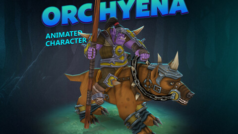 Orc hyena animated character