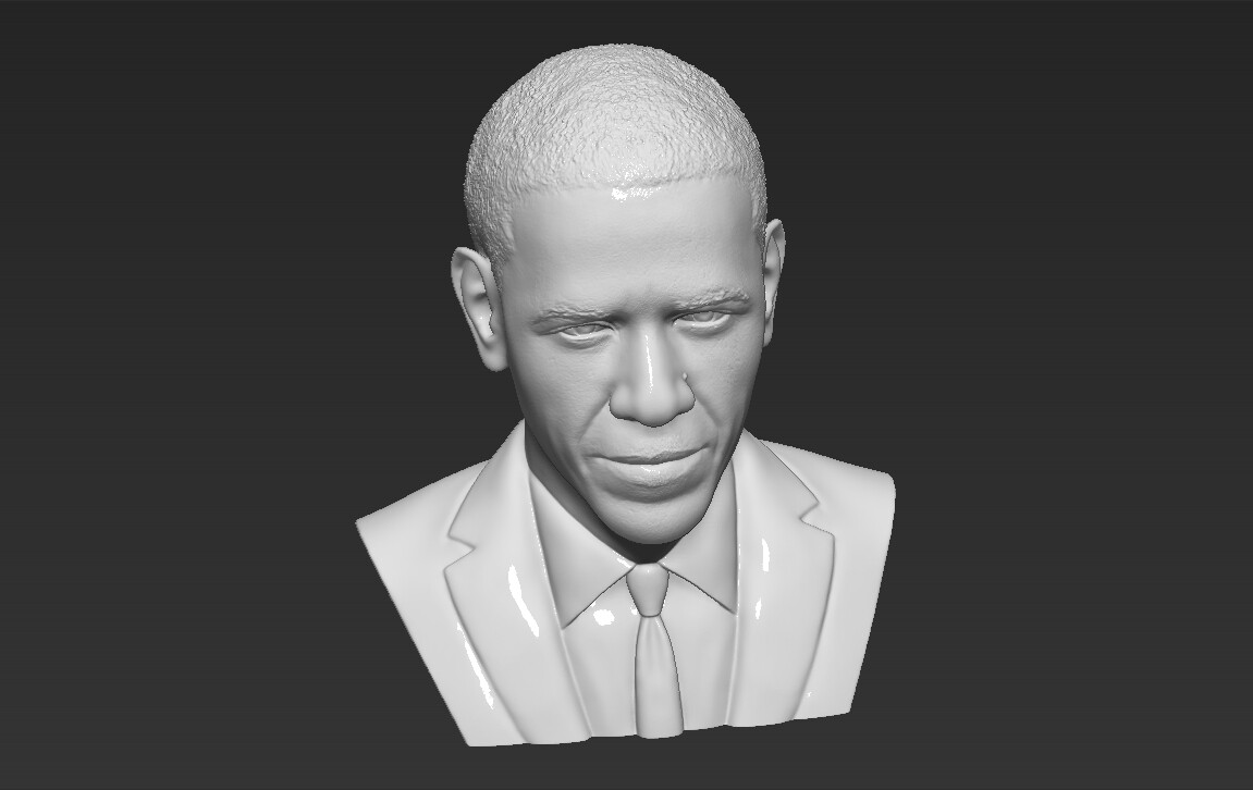 Artstation - Barack Obama Bust 3d Printing Ready Stl Obj Formats 