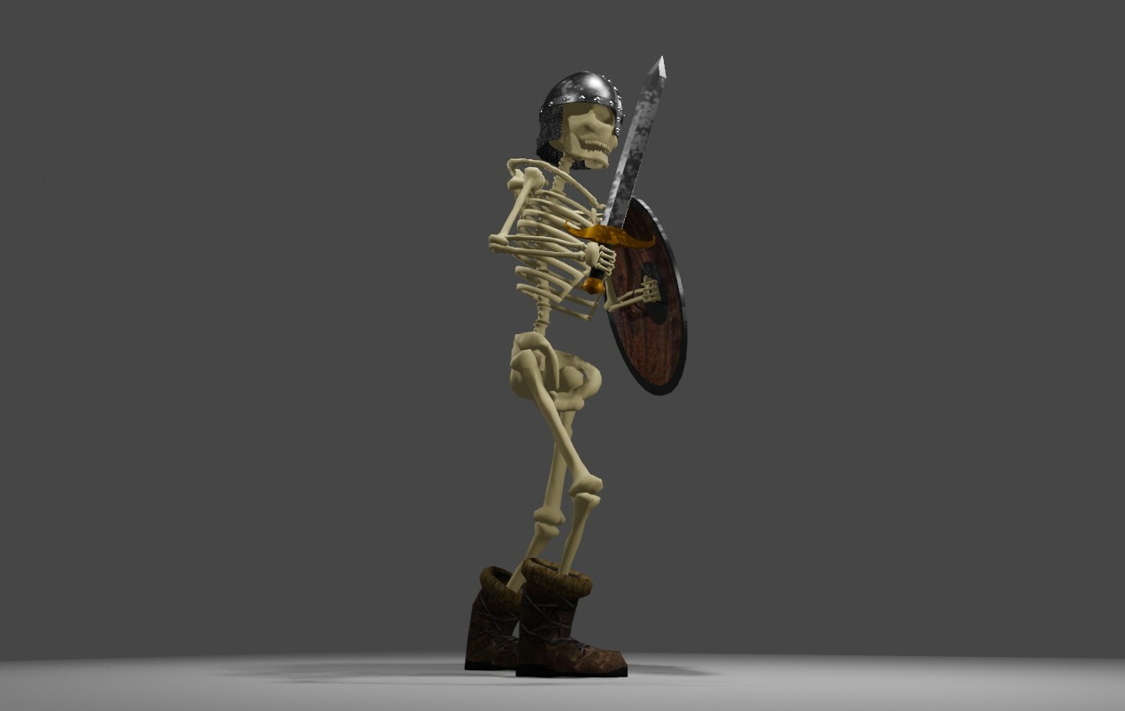 ArtStation - Skeleton Warrior Medieval - Animated 3D model | Game Assets