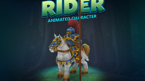Rider knight animated character