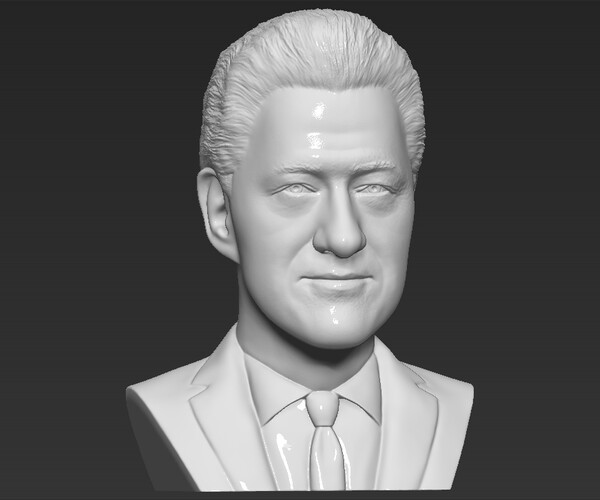 ArtStation - President Bill Clinton bust 3D printing ready stl obj ...