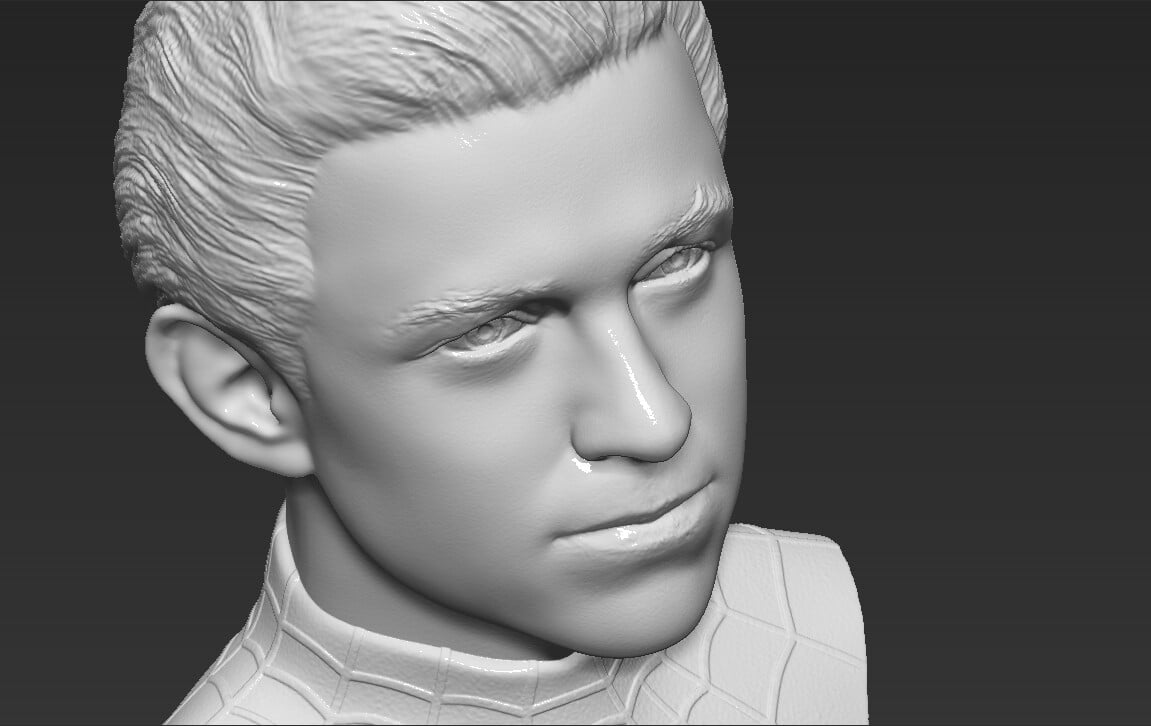 ArtStation - Spider-Man Tom Holland bust 3D printing ready stl obj ...