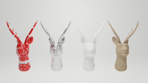 Deer decoration head  3D model
