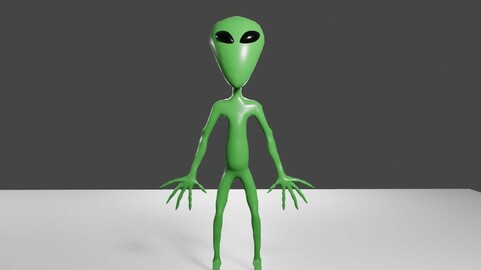 ET Alien - UFO - Extraterrestrial - Compatible with Mixamo 3D model