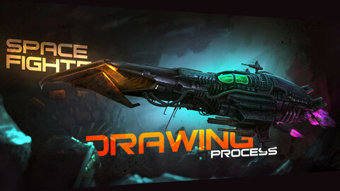 Space Fighter [full painting process]