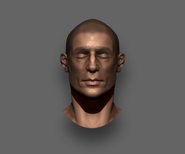 ArtStation - Male head 01 OBJ | Resources