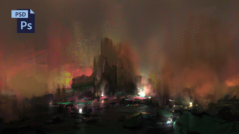 PSD Fantasy Environment Sketch