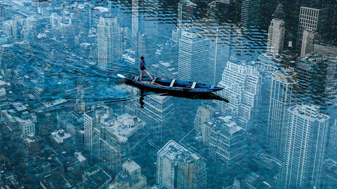 Boat City 1080p HD Desktop wallpaper (16:9)