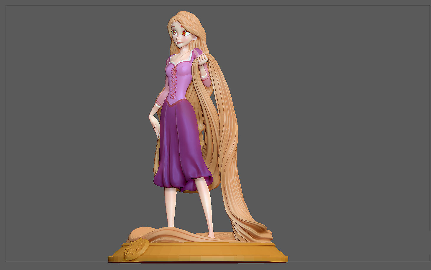 Artstation Rapunzel Princess Statue Disney Anime Pretty Girl 3d Print