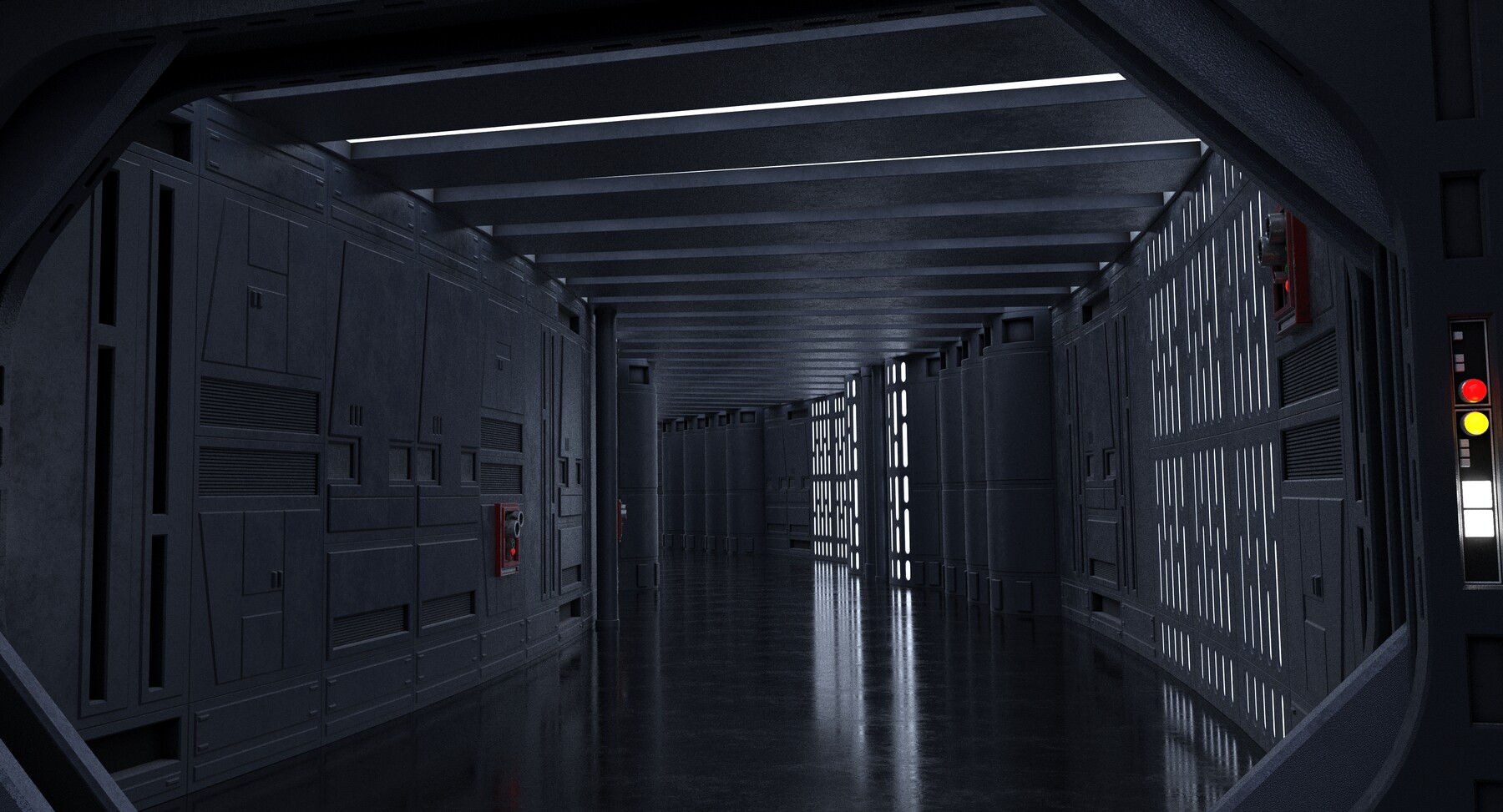 ArtStation - Dark Space Corridors - Sci-Fi Interior Environment 90 ...