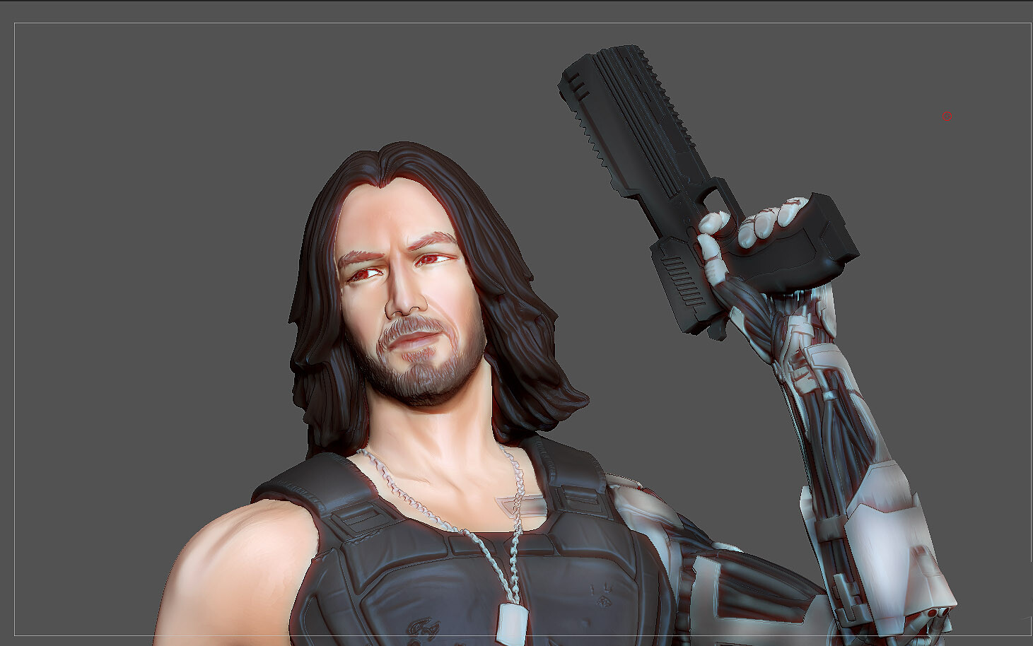 keanu reeves cyberpunk statue