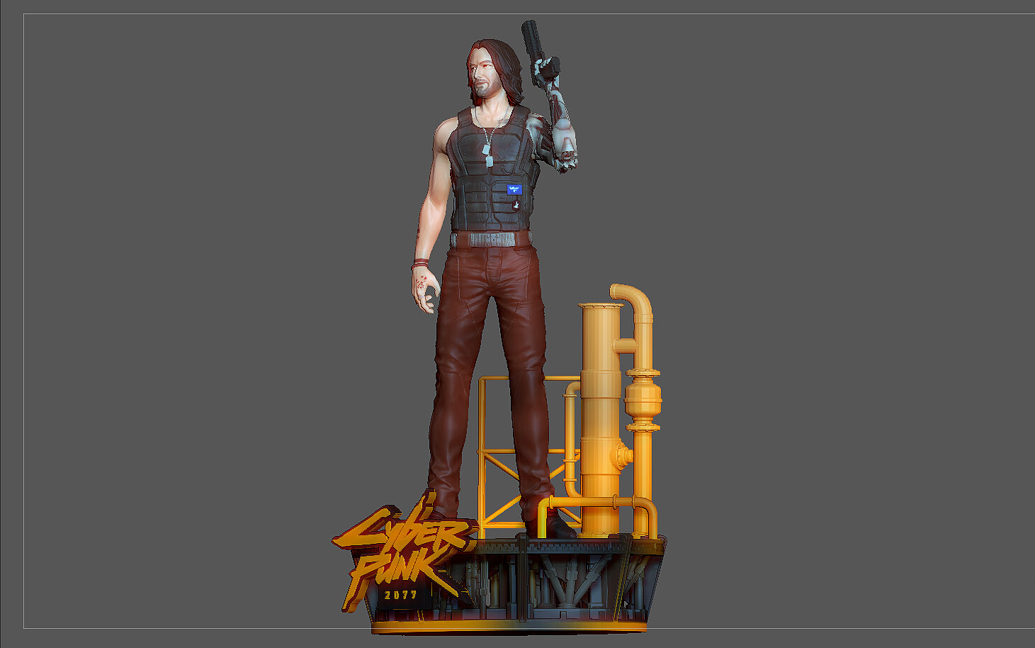 keanu reeves cyberpunk statue