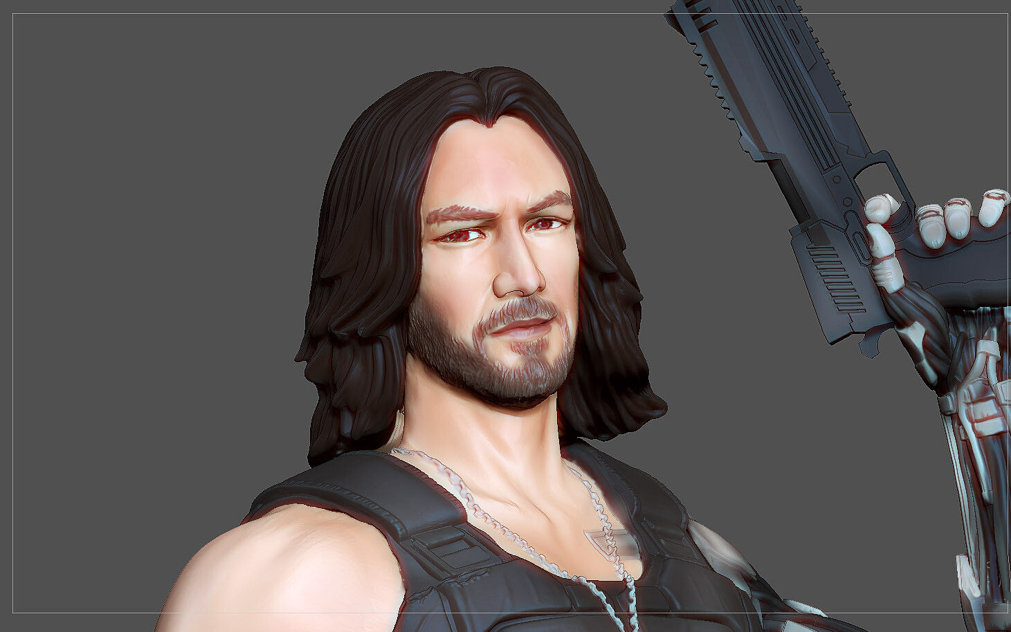 keanu reeves cyberpunk statue