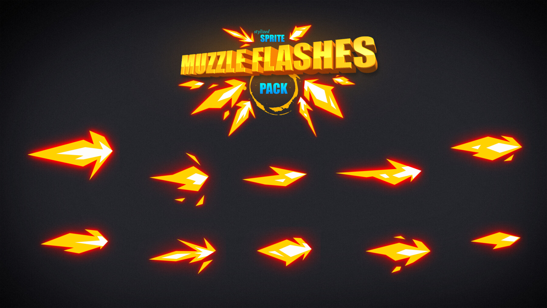 ArtStation - Sprite muzzle flashes | Game Assets