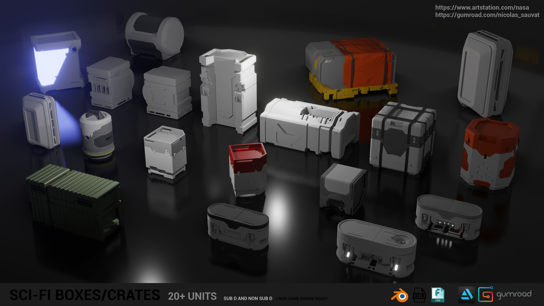 Artstation Sci Fi Boxes Kit Resources