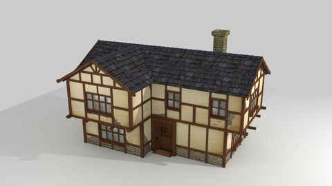 Medieval cartoon house 1 (H11)