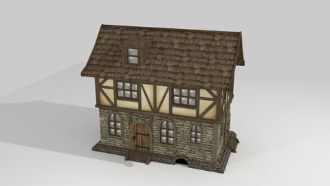medieval cartoon house 2