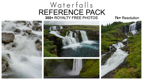 Reference Pack - Waterfalls - 300+ Royalty Free Photos