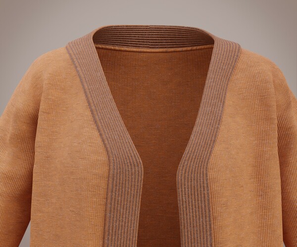 ArtStation - 3D Knit Cardigan Sweater | Resources
