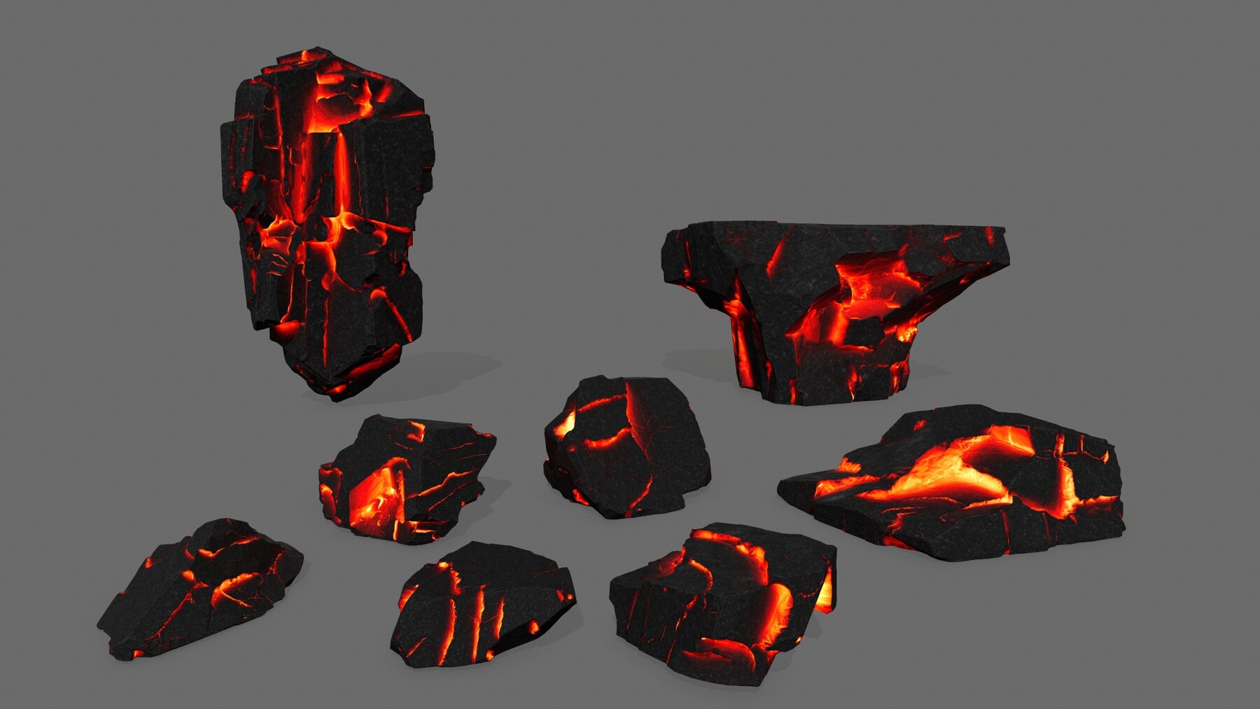 ArtStation - lava rocks | Game Assets