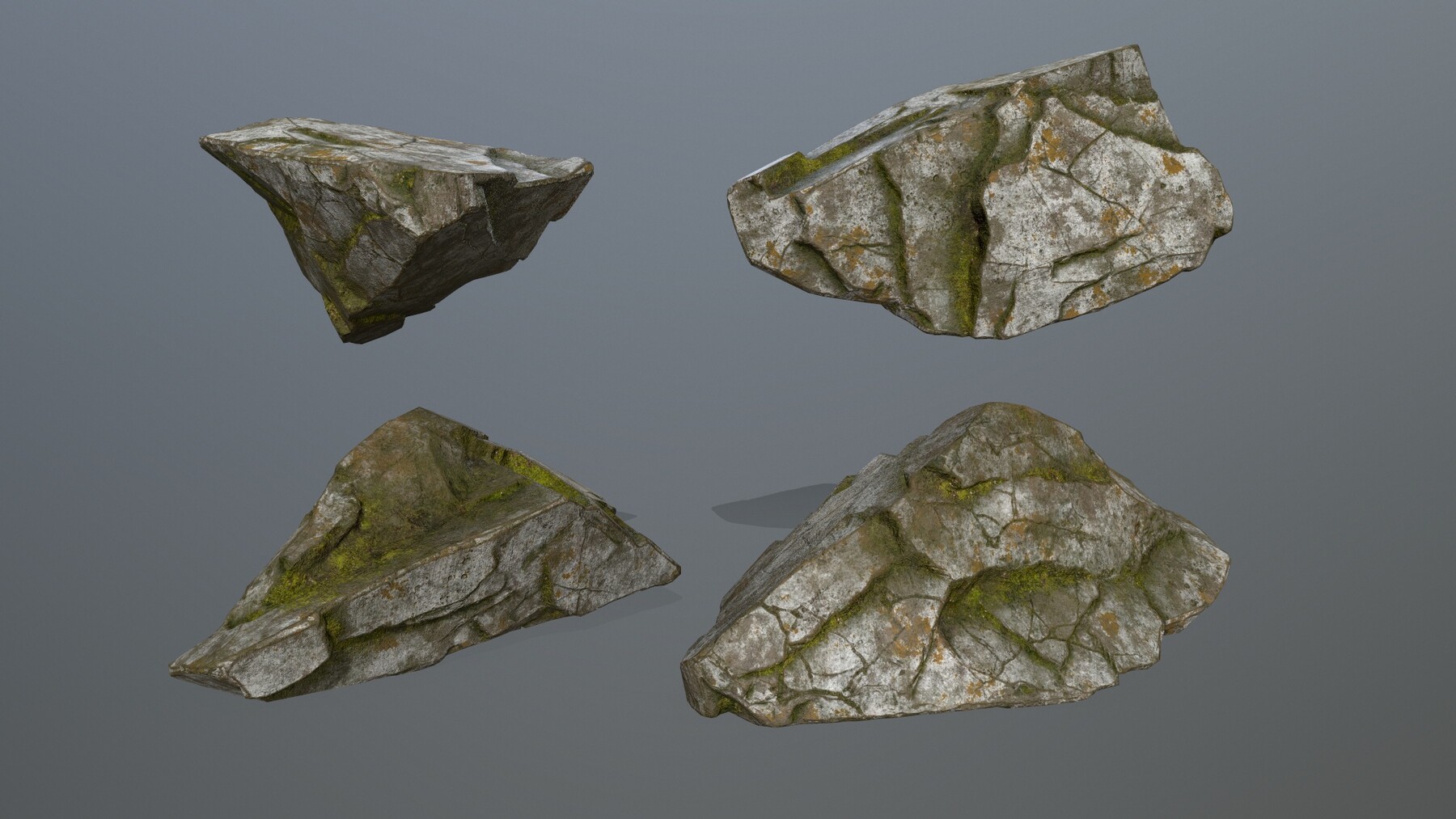 ArtStation - mossy rocks | Game Assets