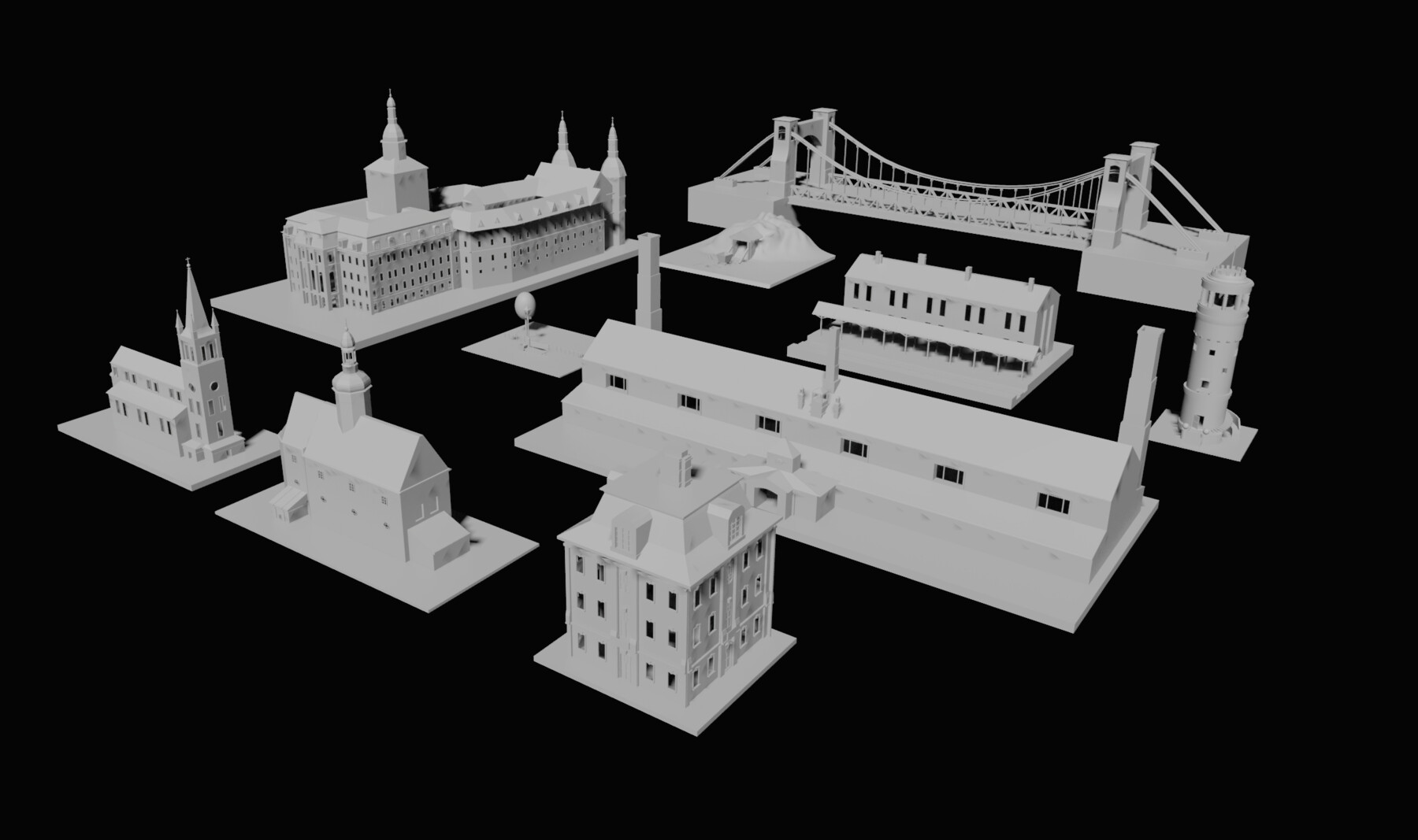 ArtStation - Low Poly Building Pack | Game Assets