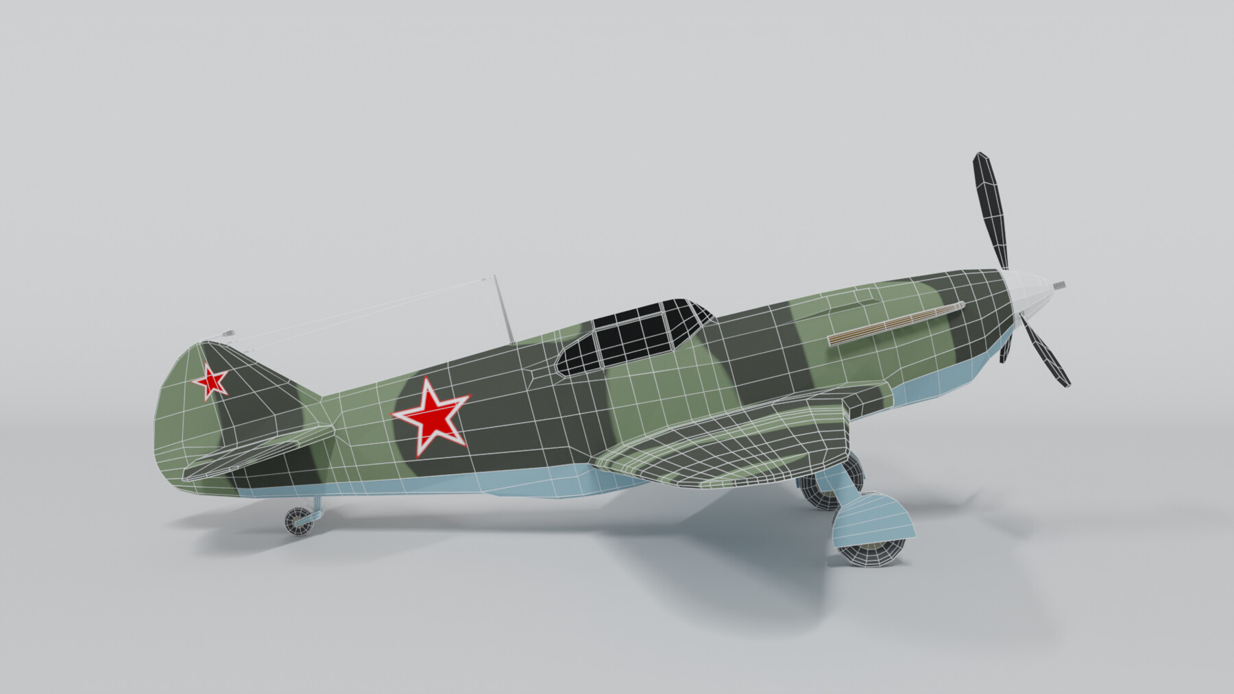 ArtStation - Low Poly Cartoon LaGG-3 WWII Airplane | Game Assets