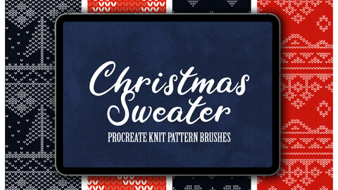 Christmas Sweater Procreate Patterns