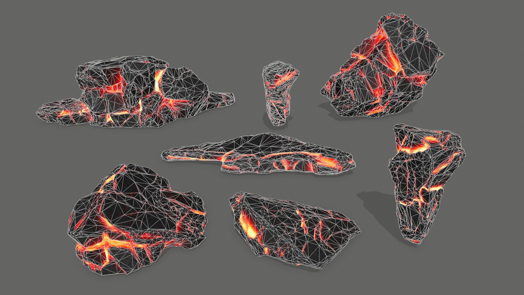ArtStation - lava rocks | Game Assets