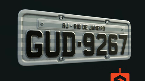 Brazil License Plate - 100% Editable