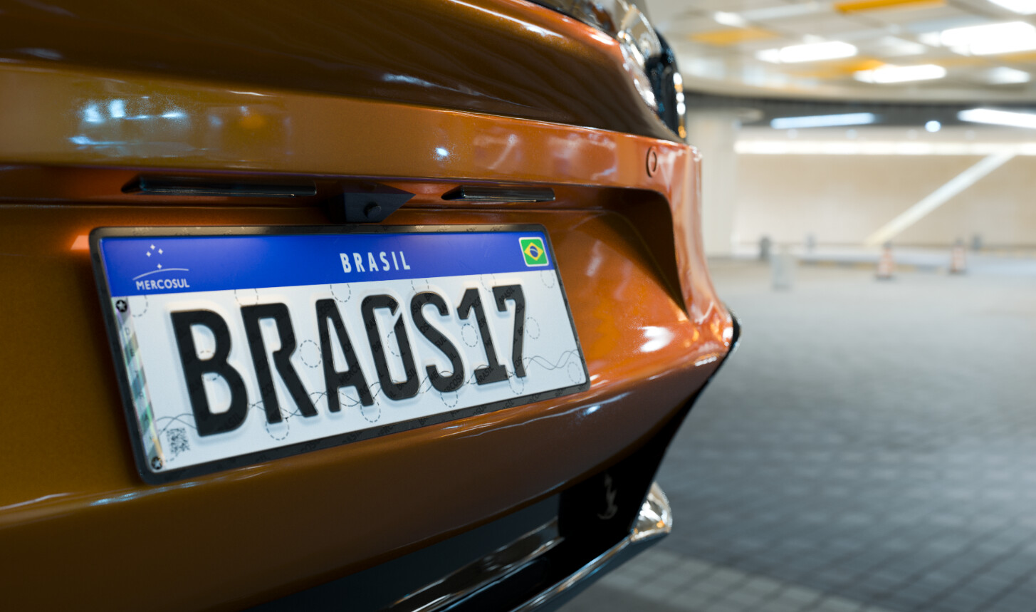 ArtStation World License Plates Mercosul 100 Editable Resources