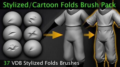 Stylized / Cartoon Folds Brush Pack