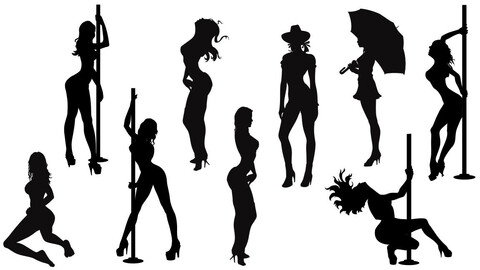 Vector sexy women poses