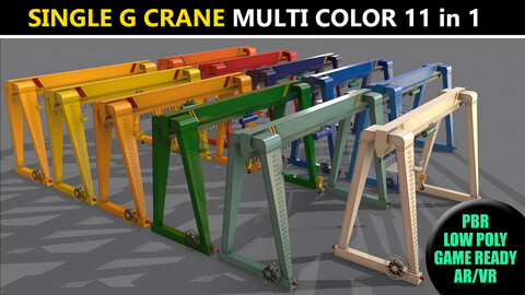 PBR Single Girder Gantry Crane V2 - Multi color Pack