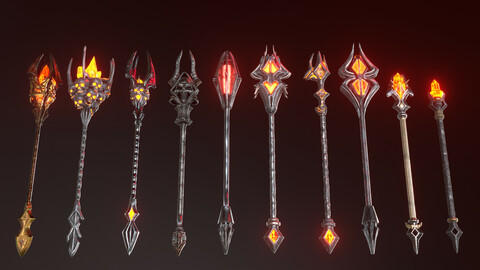 Fantasy Staffs Pack01