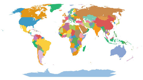 Vector  highly detailed global atlas map set 01