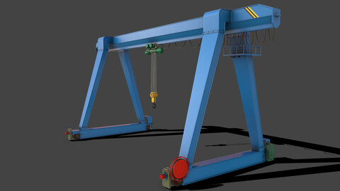 PBR Single Girder Gantry Crane V1 - BLUE LIGHT