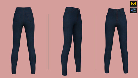3d jeans pants- Marvelous Designer & CLO3d projects + OBJ