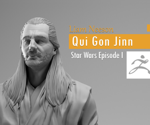 ArtStation - Liam Neeson - Qui Gon Jinn - Star Wars Episode I The phantom  menace