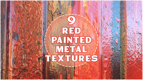 9 Red Painted Metal Textures