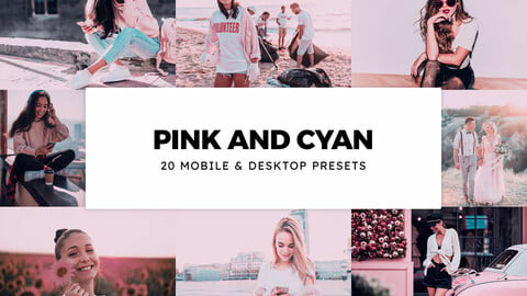 20 Pink and Cyan LUTs and Lightroom Presets
