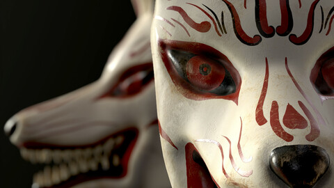 Japanese Kitsune (Fox) Mask