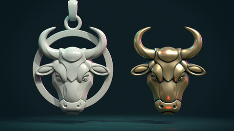 Bull Head Bas-Relief