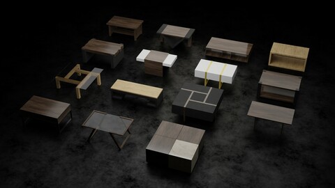 15 Coffee Tables Pack [GAME READY]