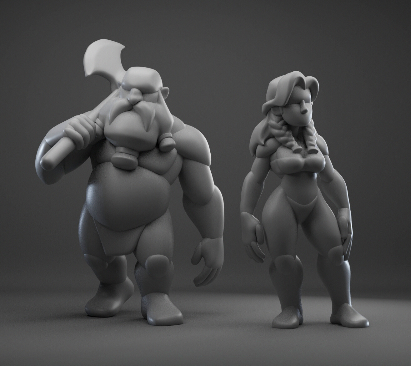 ArtStation - Dwarf basemesh ( male / female ) | Resources