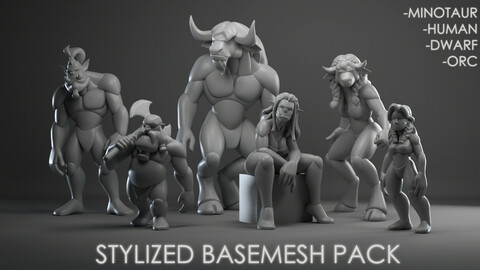 Stylized basemesh PACK