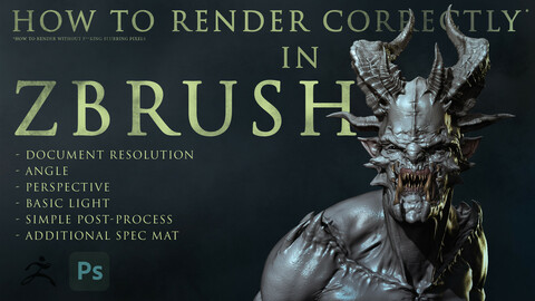 How to render correctly in ZBRUSH [RUS\ENG]