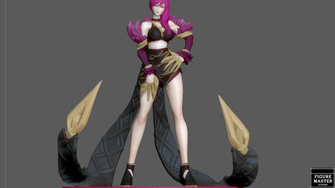 EVELYNN STATUE LOL LEAGUE OF LEGENDS GIRL FEMALE PRETTY STAR 3D print model