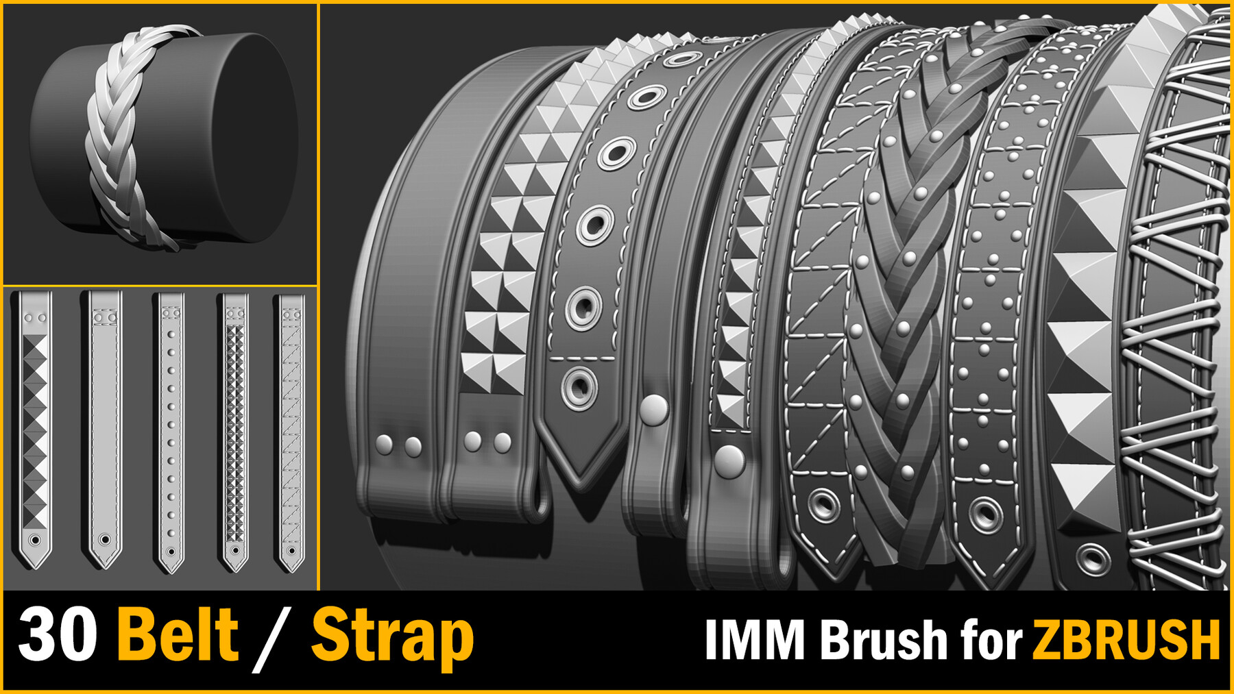 creating belts in zbrush