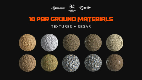Pack - Bundle 10 Pbr Ground Materials
